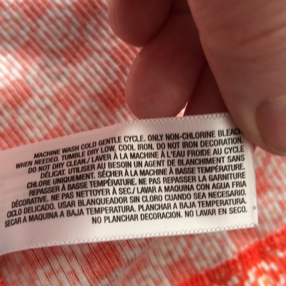 NEW-OLD NAVY LACE TRIM PRINT ORANGE TANK TOP | XL - Picture 10 of 10